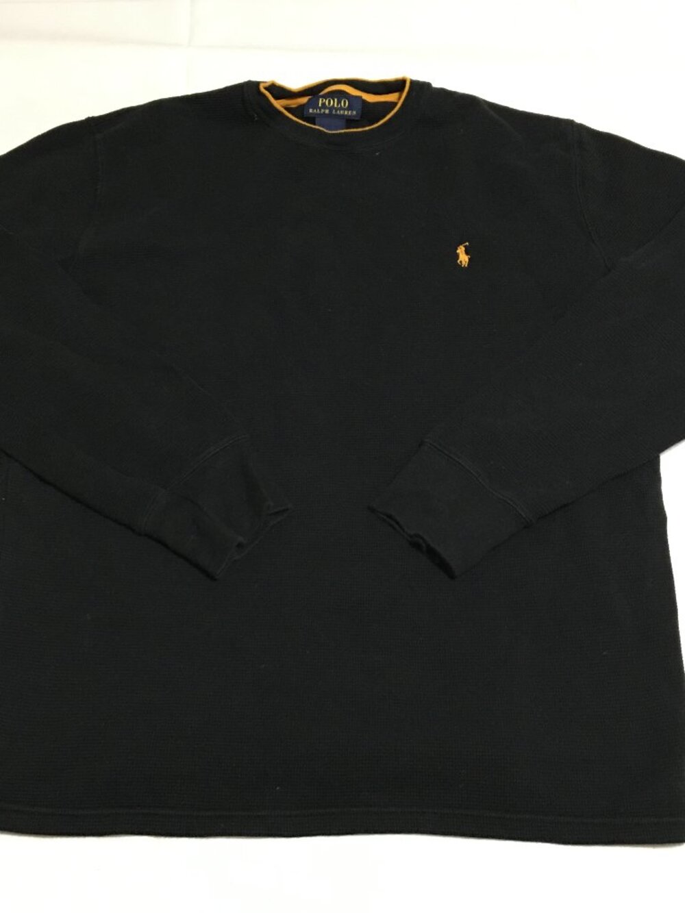 Polo Ralph Lauren Sleepwear Thermal Shirt Large Mens Black Long Sleeve